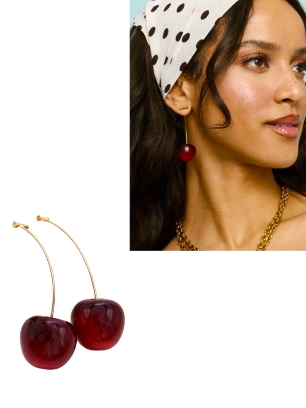 🍒3/$30 New Anthropologie Cherry Drop Earrings